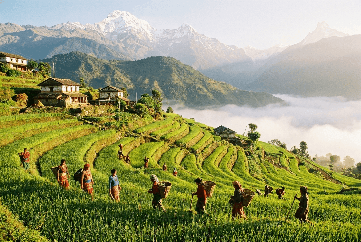 Honey hunting in Lamjung