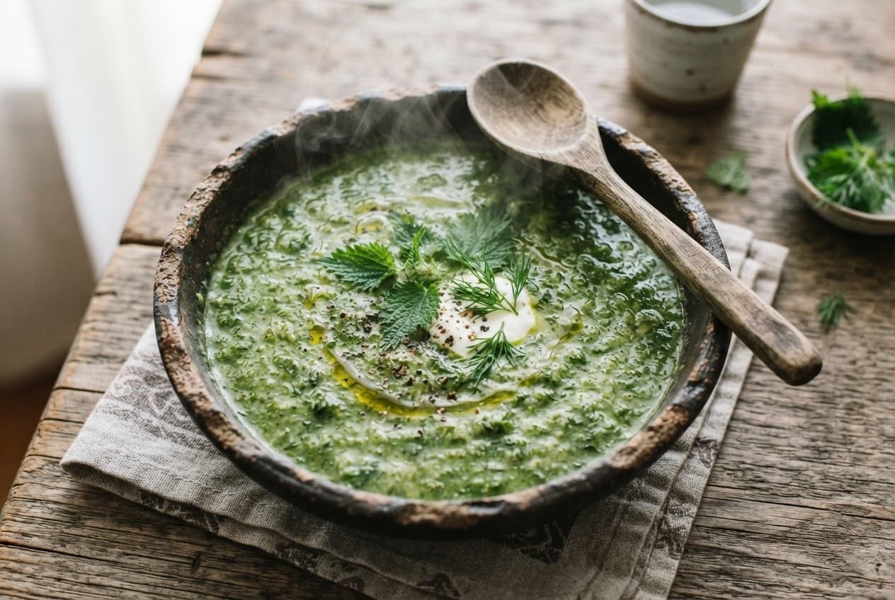 Wild Nettle (Sisnu) Soup